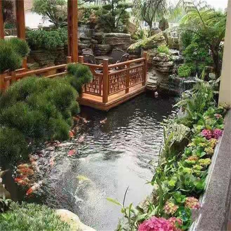 柯桥大型庭院假山鱼池景观设计
